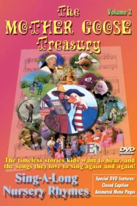 In Gooseberry Glen, Mother Goose shares her home with the amiable gander Bertram. Together they assist the townsfolk, solve small problems and exchange playful banter. Produced in 1987, this second volume of the treasury blends puppetry with live‑action scenes to animate beloved Mother Goose characters and classic nursery rhymes for young viewers.